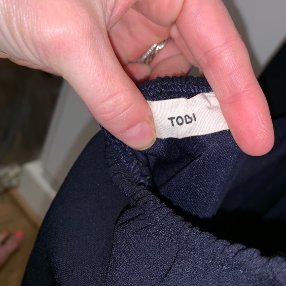 Navy spaghetti strap Tobi dress with open back - Picture 7 of 7